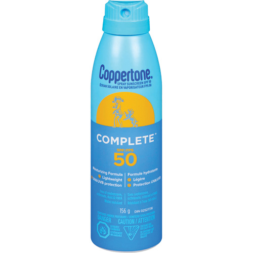 Protection solaire compl&egrave;te Coppertone, FPS 50, Vaporisateur Planification Entrepots Molloy