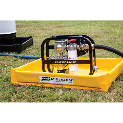 Berme de confinement compacte Mini-Berm en PVC jaune, Capacit&eacute; 22 gal. US, 3' la x 3' lo x 4" h Planification Entrepots Molloy