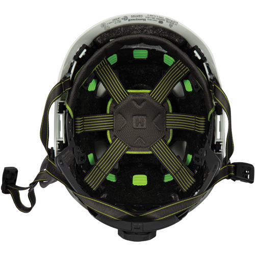 Fibre Metal Climbing Style Safety Helmet, Meets CSA Type 2, Ratchet Suspension, Non-Vented Planification Entrepots Molloy