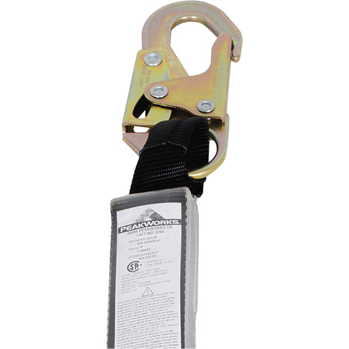 SA-54000-6 Shock Absorbing Lanyard, 6', Snap Hook Center, Snap Hook Leg Ends, Polyester Planification Entrepots Molloy