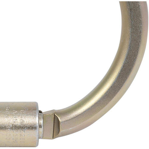 CP-04011-1 Zinc Plated Carabiner with 2" Gate Opening, Steel Planification Entrepots Molloy