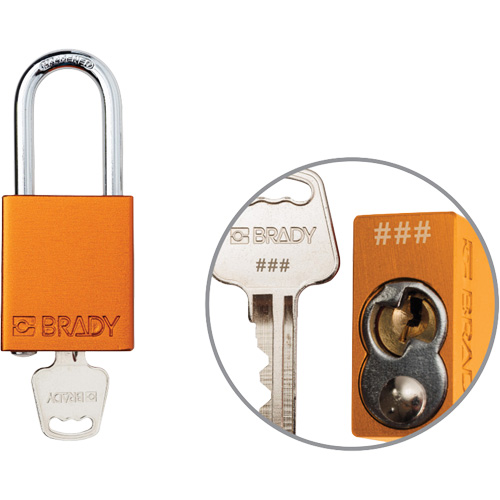 Velocity Plus Safety Lockout Padlock, Orange, Keyed Alike, Aluminum, 1-1/2" Width Planification Entrepots Molloy