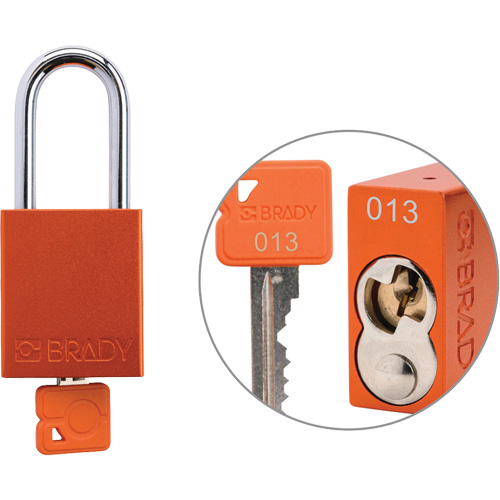 Velocity Plus Safety Lockout Padlock, Orange, Keyed Alike, Aluminum, 1-1/2" Width Planification Entrepots Molloy