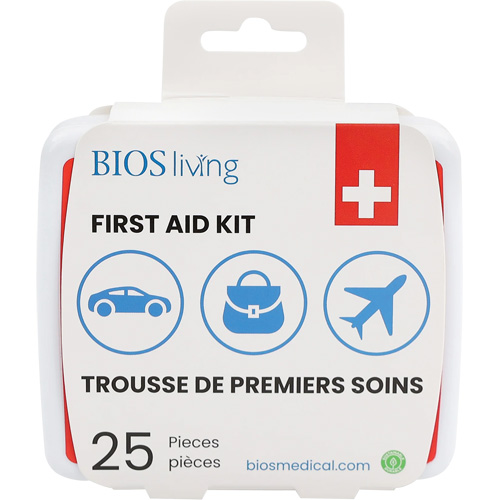 25-Piece Home & Travel First Aid Kit, Plastic B Planification Entrepots Molloy