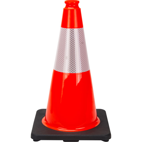 Premium Traffic Cone, 18", Orange, 6" Reflective Collar(s) Planification Entrepots Molloy
