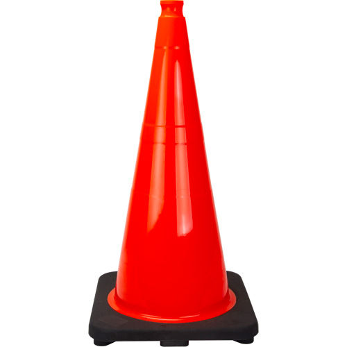 C&ocirc;ne de signalisation de premi&egrave;re qualit&eacute;, 28", Orange Planification Entrepots Molloy