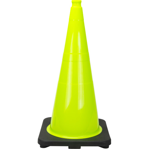 Premium Traffic Cone, 28", Lime Green Planification Entrepots Molloy