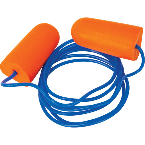Bouchons d'oreilles en mousse, Paire - Sac en poly, Avec cordon Planification Entrepots Molloy