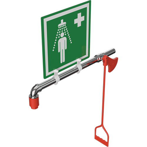 Douche de rinçage, Montage sur canalisation circulaire Planification Entrepots Molloy