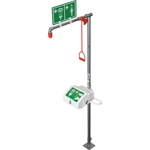 Douche combin&eacute;e avec cuvette ferm&eacute;e en ABS et entr&eacute;e sup&eacute;rieure, Socle Planification Entrepots Molloy