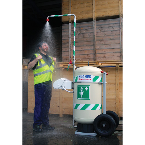 Mobile Self-Contained Emergency Safety Shower with Eye & Face Wash, 30 gal. Capacity, Meets None Planification Entrepots Molloy