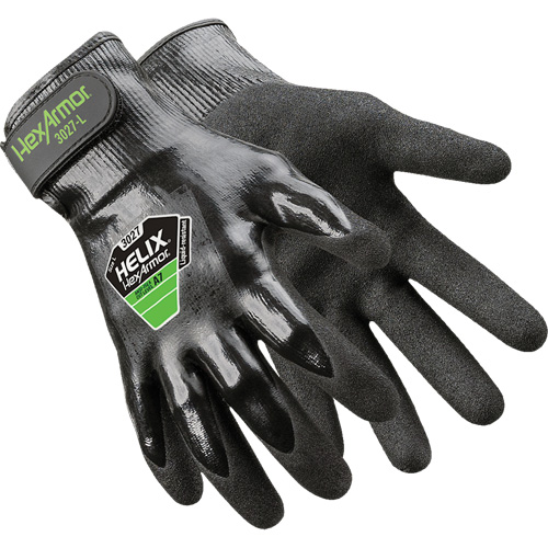 Gants Helix 3027, Taille 6/T-petit, Calibre 21, Rev&ecirc;tement Nitrile, Enveloppe en PEHP, ASTM ANSI niveau A7 Planification Entrepots Molloy
