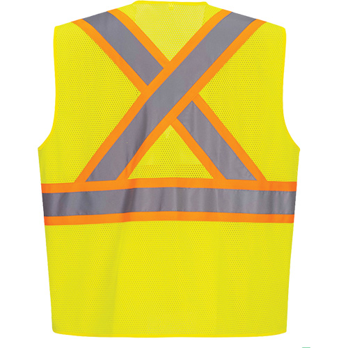 Veste de s&eacute;curit&eacute; &agrave; bandes contrastantes, Jaune lime haute visibilit&eacute;, Petit, Polyester Planification Entrepots Molloy