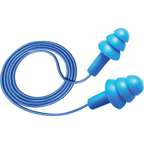 Hush 50-25 Reusable Metal Detectable Earplugs, Corded, One-Size, Bulk - Box, 25 NRR dB Planification Entrepots Molloy