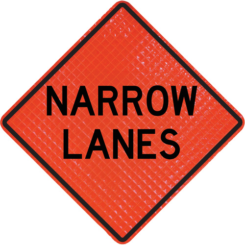 Quadra Flex Roll-Up Sign with Traffic Control Person Ahead Symbol Planification Entrepots Molloy
