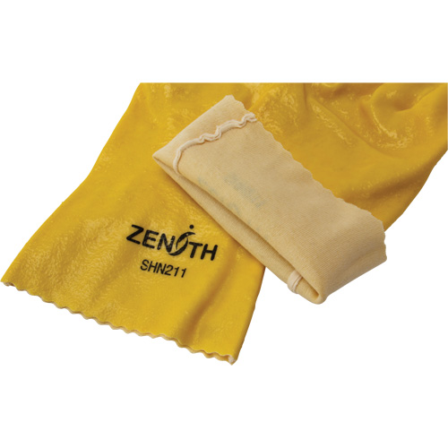 Rough-Finish Chemical-Resistant Gloves, Size 9, 12" L, PVC, Interlock Inner Lining, 47-mil Planification Entrepots Molloy