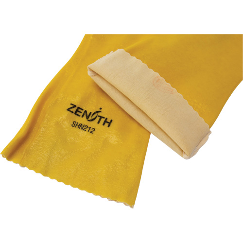 Rough-Finish Chemical-Resistant Gloves, Size 9, 14" L, PVC, Interlock Inner Lining, 47-mil Planification Entrepots Molloy