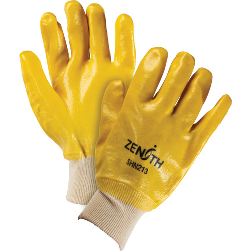 Rough-Finish Chemical-Resistant Gloves, Size 9, 10" L, PVC, Interlock Inner Lining, 47-mil Planification Entrepots Molloy
