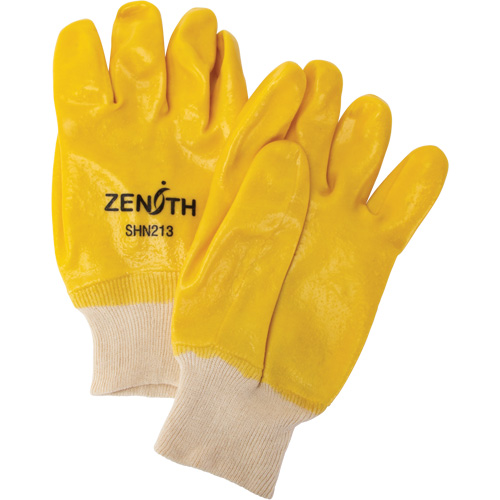 Rough-Finish Chemical-Resistant Gloves, Size 9, 10" L, PVC, Interlock Inner Lining, 47-mil Planification Entrepots Molloy