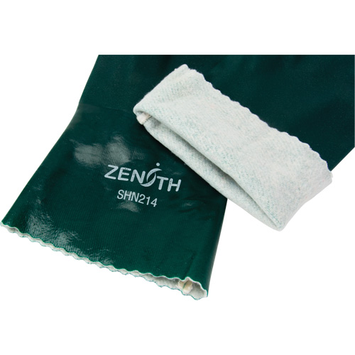 Gants verts &agrave; double enduit, 12" lo, PVC, Doublure en Jersey de coton, 70 mils Planification Entrepots Molloy