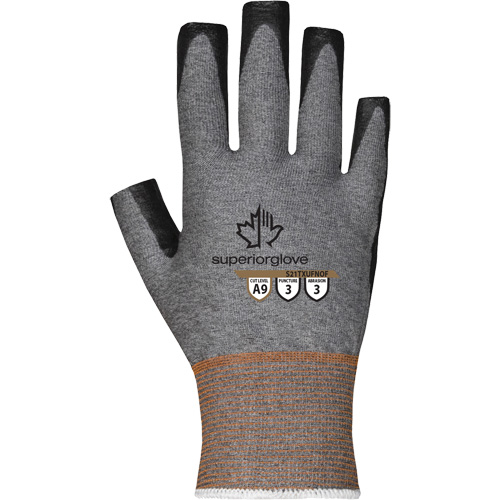 Gants ultra minces &agrave; doigts ouverts, Taille 5, Calibre 21, Rev&ecirc;tement Nitrile, Enveloppe en TenActiv, ASTM ANSI niveau A9 Planification Entrepots Molloy