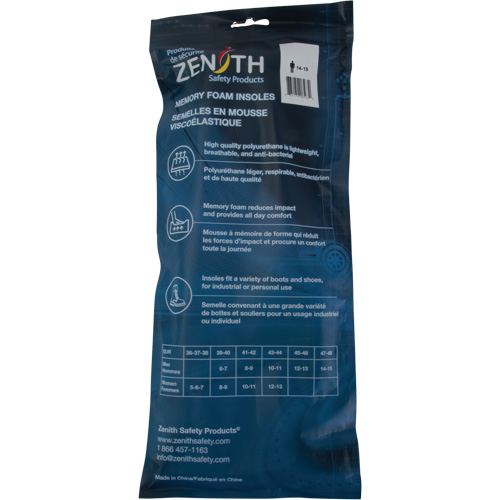 Memory Foam Insoles, Men's 12 - 13 Planification Entrepots Molloy