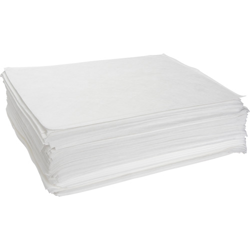 Meltblown Sorbent Pads, Oil Only, 15" x 19", 10 gal. Absorbancy Planification Entrepots Molloy