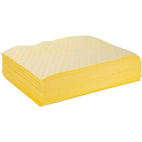 Feuilles absorbantes li&eacute;es, Mati&egrave;res dangereuses, 15" x 19", 8 gal. d'absorption Planification Entrepots Molloy