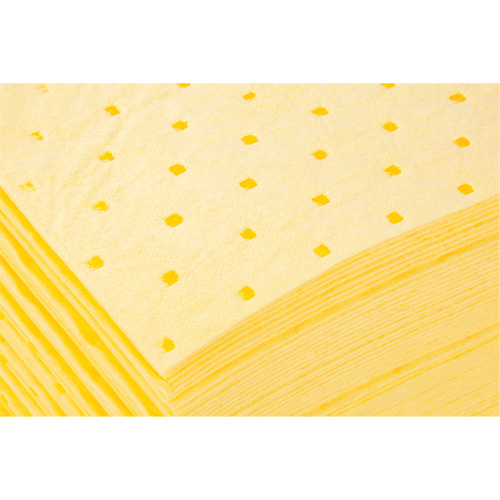 Feuilles absorbantes li&eacute;es, Mati&egrave;res dangereuses, 15" x 19", 8 gal. d'absorption Planification Entrepots Molloy