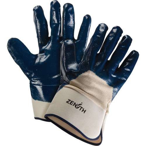 Gants &agrave; poignet de s&eacute;curit&eacute; de poids lourd, 11/2T-Grand, R&ecirc;vetement Nitrile, Enveloppe en Coton Planification Entrepots Molloy