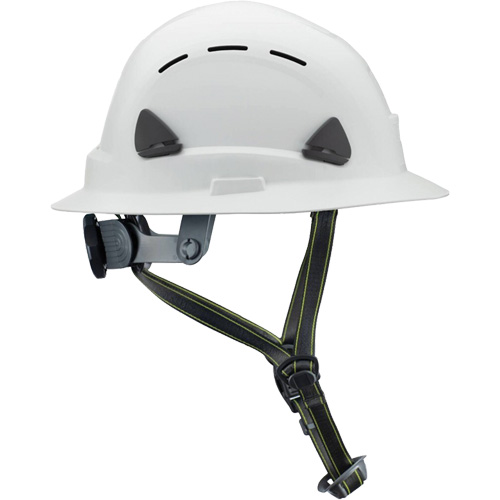 Fibre Metal Climbing Style Helmet with Full Brim, Meets CSA Type 2, Ratchet Suspension, Vented Planification Entrepots Molloy