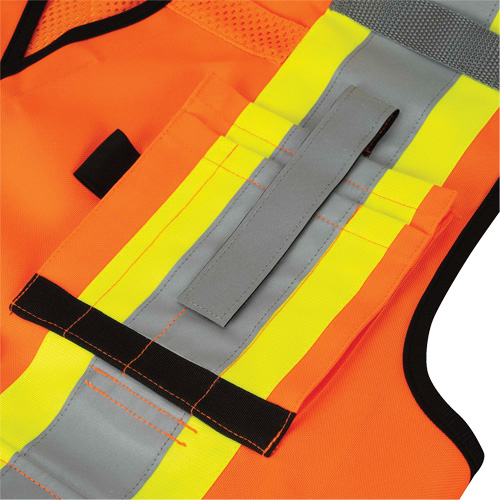 6680 High-Visibility Antimicrobial Mesh-Back Surveyor Vest, High Visibility Orange, Small, Polyester Planification Entrepots Molloy