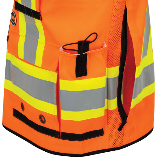 6680 High-Visibility Antimicrobial Mesh-Back Surveyor Vest, High Visibility Orange, Small, Polyester Planification Entrepots Molloy