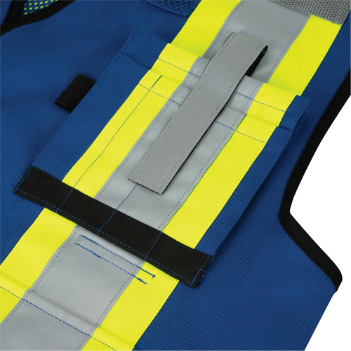 6681 High-Visibility Antimicrobial Mesh-Back Surveyor Vest, Royal Blue, Small, Polyester Planification Entrepots Molloy