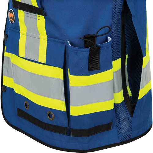 6681 High-Visibility Antimicrobial Mesh-Back Surveyor Vest, Royal Blue, Small, Polyester Planification Entrepots Molloy