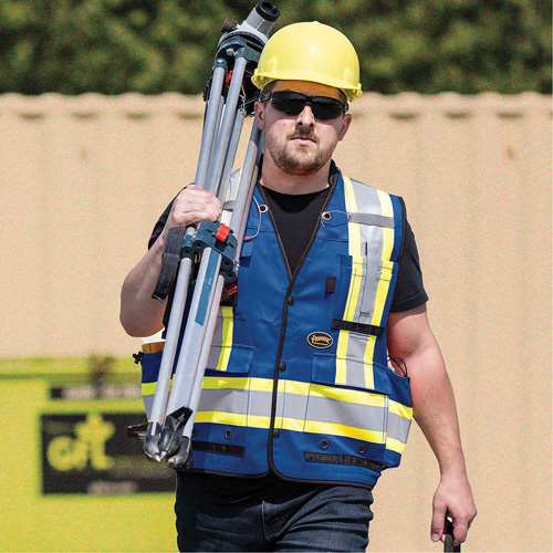 6681 High-Visibility Antimicrobial Mesh-Back Surveyor Vest, Royal Blue, Small, Polyester Planification Entrepots Molloy