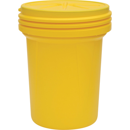Baril emboîtable de laboratoire en plastique avec couvercle vissable, 30 gal. US, Mobile/Stationnaire Planification Entrepots Molloy