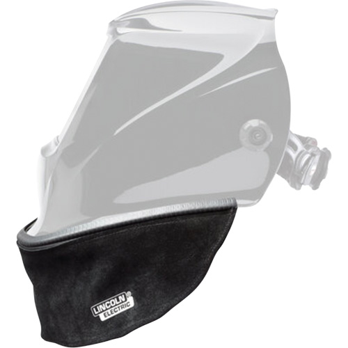 Split Leather Helmet Bib with Press Fit Seal, Black Planification Entrepots Molloy
