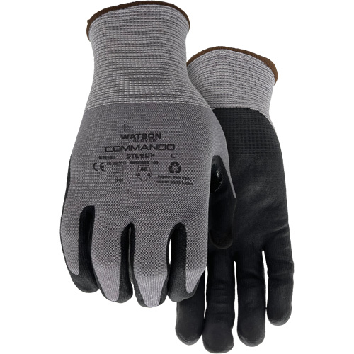 Gants r&eacute;sistant &agrave; la coupe 338 Commando, Taille Petit, Calibre 18, Rev&ecirc;tement Mousse de nitrile, Enveloppe en PEHP/Polyester/Spandex/Acier inoxydable, ASTM ANSI niveau A8/EN 388 niveau F Planification Entrepots Molloy