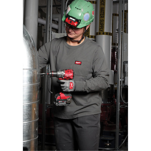 GRIDIRON Long Sleeve Pocket T-Shirt, Women's, X-Small, Blue Planification Entrepots Molloy