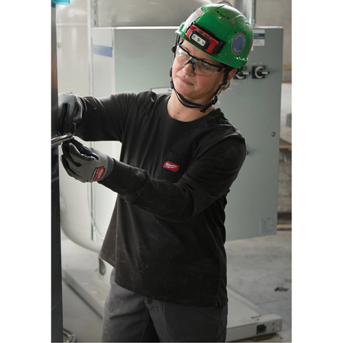 GRIDIRON Long Sleeve Pocket T-Shirt, Women's, X-Small, Blue Planification Entrepots Molloy