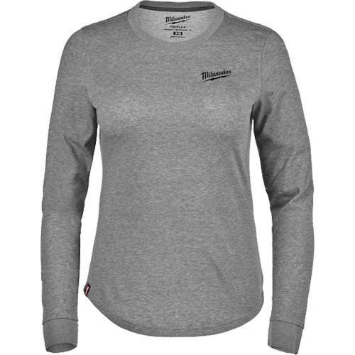 T-shirt hybride &agrave; manches longues FREEFLEX, Femmes, T-petit, Gris Planification Entrepots Molloy