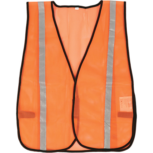 Compact Mesh Safety Vest, High Visibility Orange, Polyester Planification Entrepots Molloy