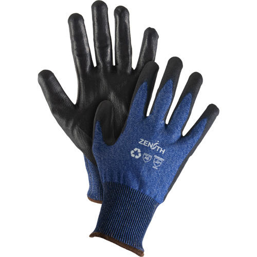 Eco-Friendly Stretch Cut-Resistant Gloves, Size 10, 18 Gauge, Polyurethane Coated, Stainless Steel/HPPE/RPET Shell, ASTM ANSI Level A5 Planification Entrepots Molloy