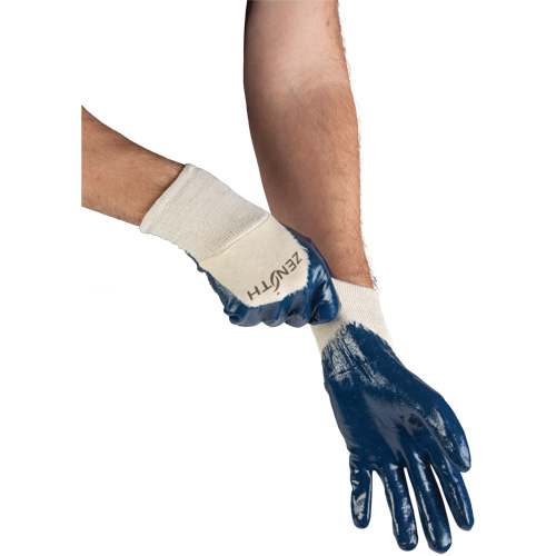 Medium-Weight Interlock Lined Gloves, 9/Large, Nitrile Coating, Cotton Shell Planification Entrepots Molloy