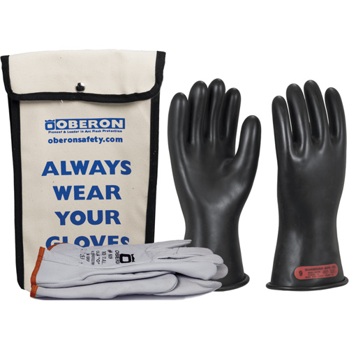 Ensemble de gants en caoutchouc pour l'&eacute;lectricit&eacute; de classe 0, 8, 11" lo, 20 cal/cm², NFPA 70E Planification Entrepots Molloy