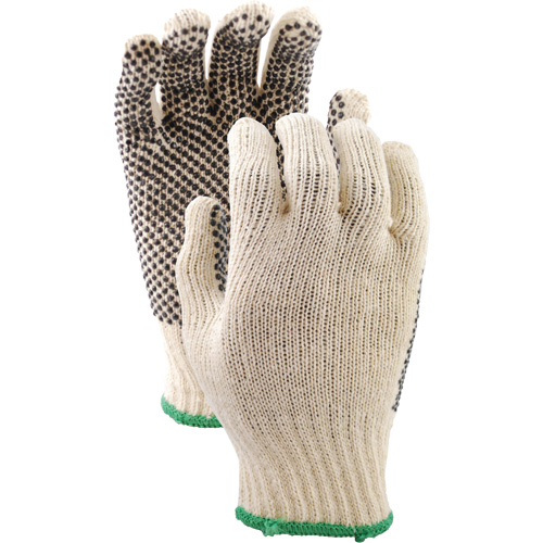 417 PVC Dotted String Knit Gloves, Poly/Cotton, Single Sided, Small Planification Entrepots Molloy