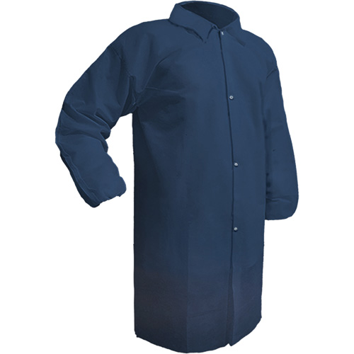 Care Lab Coat, Polypropylene, Medium, Blue Planification Entrepots Molloy