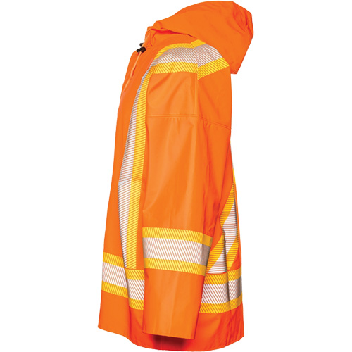 R804 Hurricane Rain Jacket, Small, High Visibility Orange Planification Entrepots Molloy