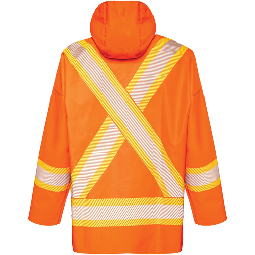 R804 Hurricane Rain Jacket, Small, High Visibility Orange Planification Entrepots Molloy